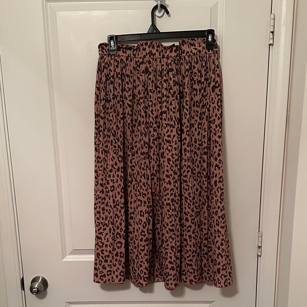 Leopard Print Women's Maxi Skirt
